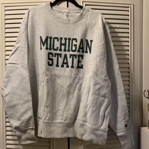 Champion Michigan state reverse weave crew neck